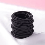 Черная кожаная резинка для волос, высокие эластичные прочные резиновые кольца подходит для мужчин и женщин, простой и элегантный дизайн