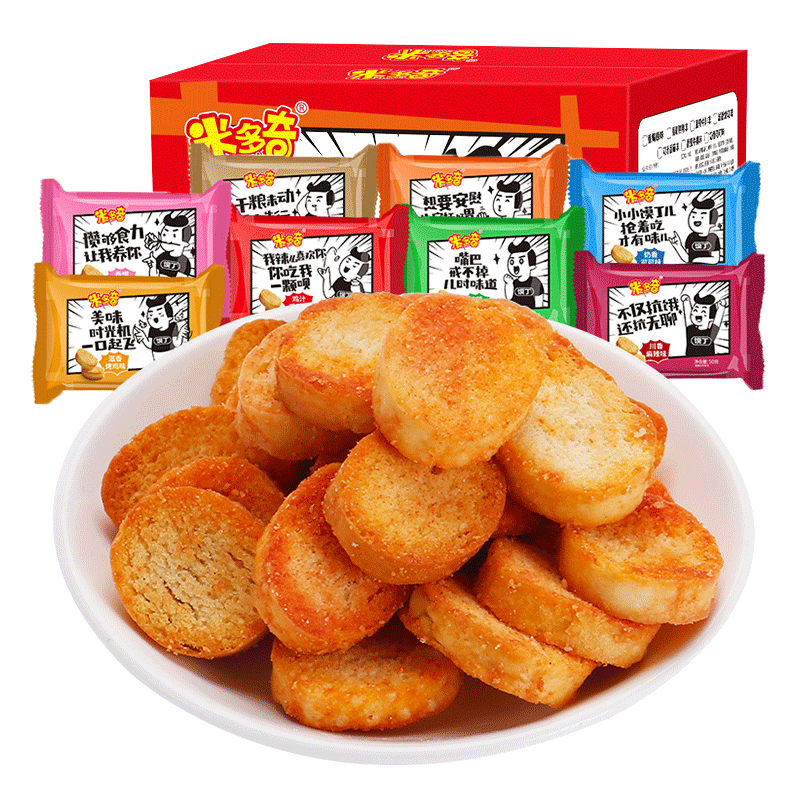米多奇烤香馍丁馍片60包早餐食品