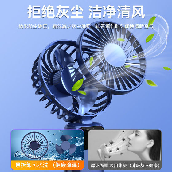 手持小风扇便携式随身小型迷你充电款超静音办公室桌上小电扇usb电风扇桌面学生宿舍挂脖手拿握