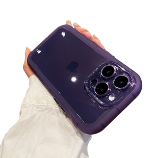 适用苹果15promax手机壳iphone14/13新款12透明11防摔x/xs简约男xr全包男女7/8plus情侣高级感14pro软壳镜头