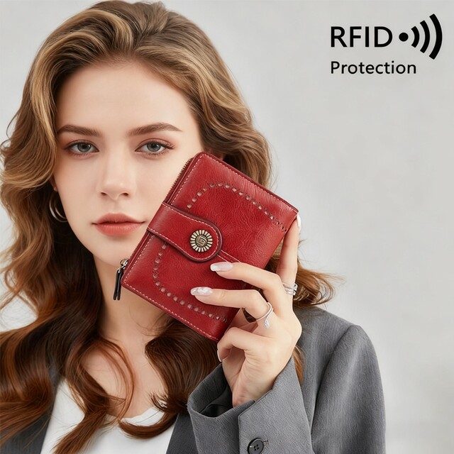 2025 New European and American Women's Wallet Short Style Exquisite Hollow High-end Coin Purse Card Holder Fashion Wallet Folding Style