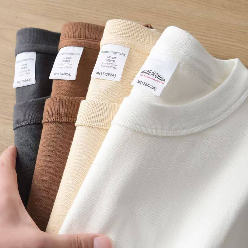 260g Heavyweight Xinjiang Pure Cotton Unisex Summer Short-Sleeve Loose Casual T-Shirt Base Shirt Trendy on Instagram