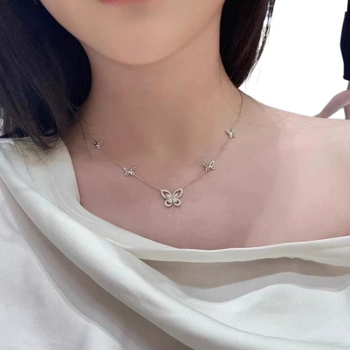 Модный бриллиантовый аксессуар, серебро 925 пробы, легкий роскошный стиль, изысканный стиль