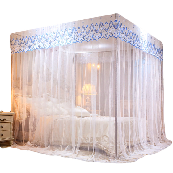 
Mosquito net three-door 1.5-meter bed household bedroom 1.8 meters 2 meters double bed 1.2 meters high and thick mosquito-proof floor