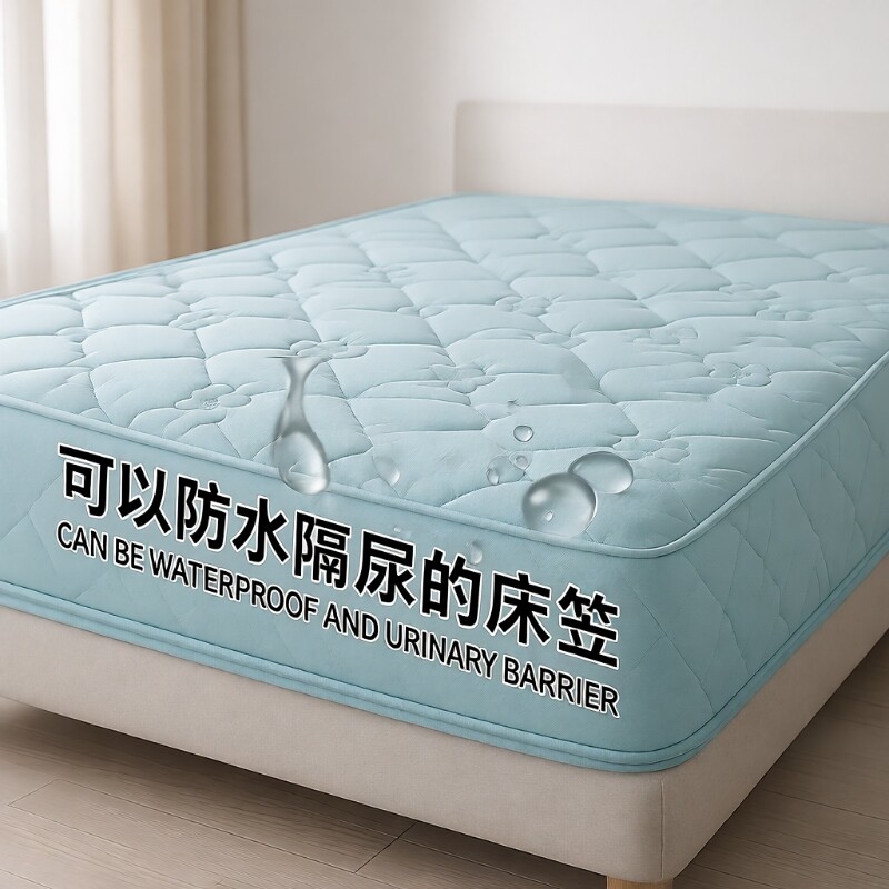 Class a Quilted Mattress Cover, Mattress Protector, All-Cotton Bed Sheet Cover, Waterproof and Urine-Resistant, Fully Enclosed, Non-Slip, Antibacterial Class a Quilted Mattress Cover, Mattress Protector, All-Cotton Bed Sheet Cover, Waterproof and Urine-Resistant, Fully Enclosed, Non-Slip, Antibacterial