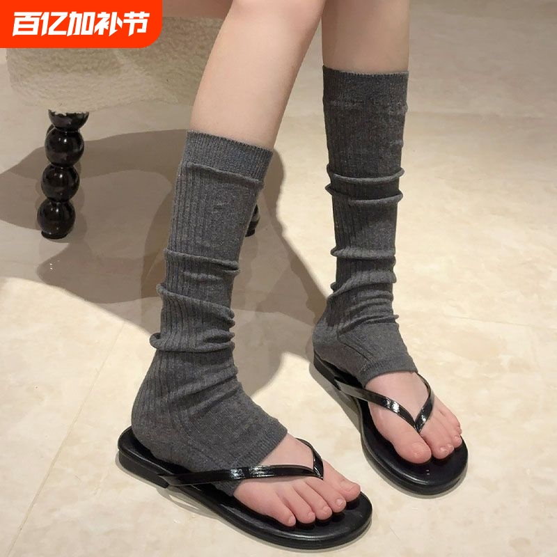 Ballet-Style Socks, Footless Sock Covers for Women, Summer Thin Style, Slouch Socks, Miu-Style White Calf Socks, Spring and Autumn Long Tube Socks
