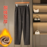 Утепленные демисезонные модные шерстяные штаны для матери для отдыха, для среднего возраста, в западном стиле, свободный прямой крой