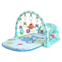 (Extra large size remote control charging) Newborn baby toy remote control sound and light pedal piano fitness stand for 0-1 year old baby