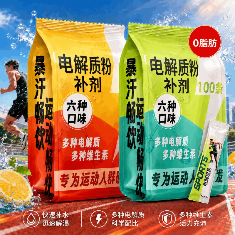 Electrolyte Powder Sports Hydration Drink Functional Solid Fitness Running Vitamin Drink Lemon Flavor