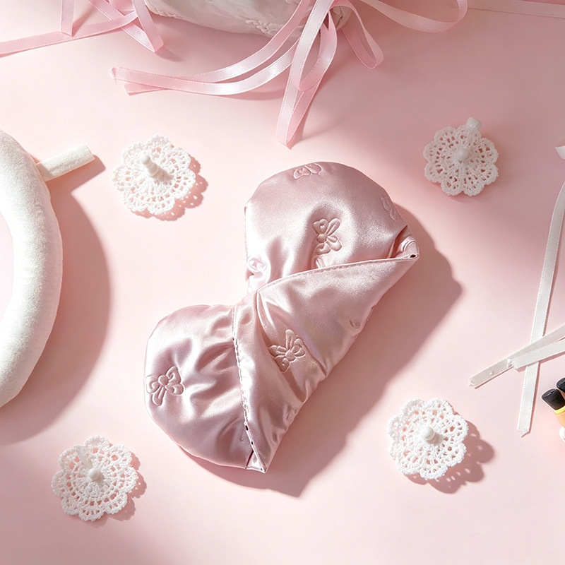 Korean-Style Ins-Style Pink Bow Buckle Fabric Glasses Storage Bag, Cute and Waterproof Sunglasses Case for Girls Korean-Style Ins-Style Pink Bow Buckle Fabric Glasses Storage Bag, Cute and Waterproof Sunglasses Case for Girls