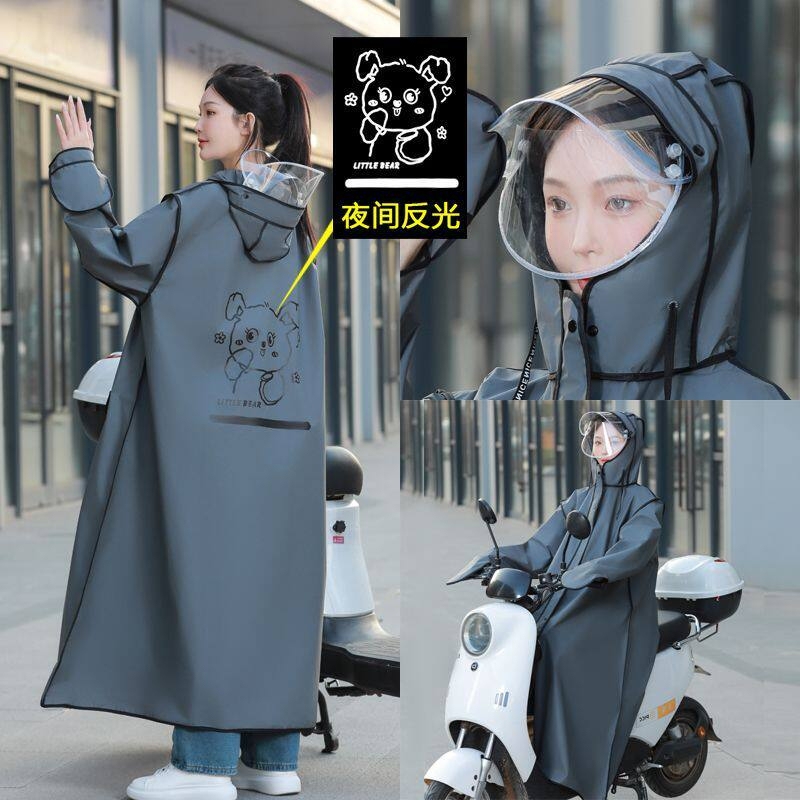 Long Raincoat for Full-Body Protection Against Heavy Rain, Suitable for Men and Women, for Electric Bikes, Bicycles, Adult Outdoor Hiking, and Cycling Rain Poncho