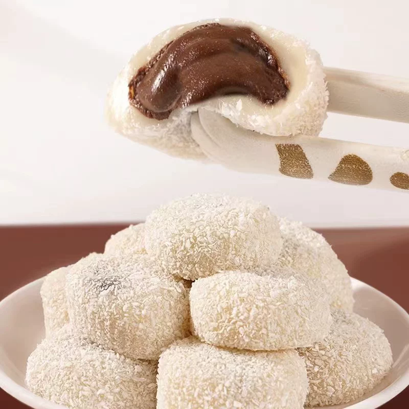Новый сет красный закусочный кокос кокосовый шоколад шоколадное сэндвич снежный луч пух клецки из липкого риса