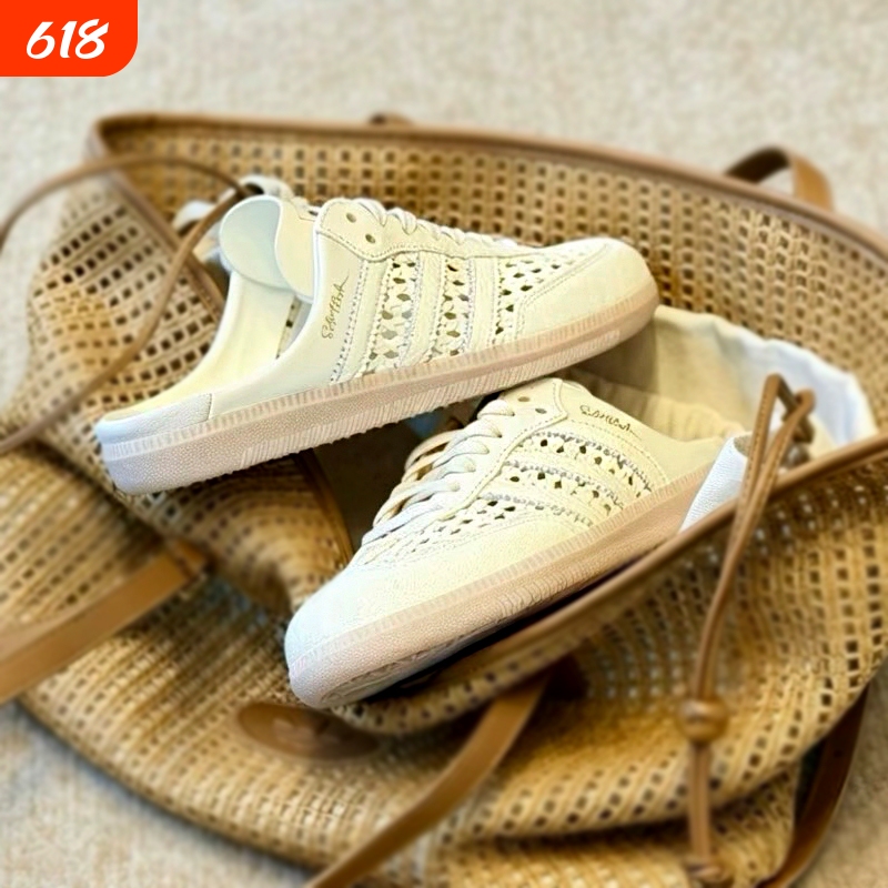 New Samba Mule Closed-Toe Slippers, Woven Trainers, Samba Mule Shoes, Half-Slip Breathable Slip-Ons for Men and Women New Samba Mule Closed-Toe Slippers, Woven Trainers, Samba Mule Shoes, Half-Slip Breathable Slip-Ons for Men and Women