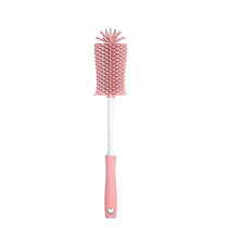 Silicone bottle brush baby special cleaning brush newborn pacifier brush straw brush set long handle rotating newborn