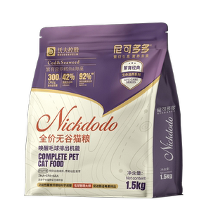 尼可多多繁育全价无谷鲜肉猫粮3斤排毛球护泌尿呵护肠道健康10kg