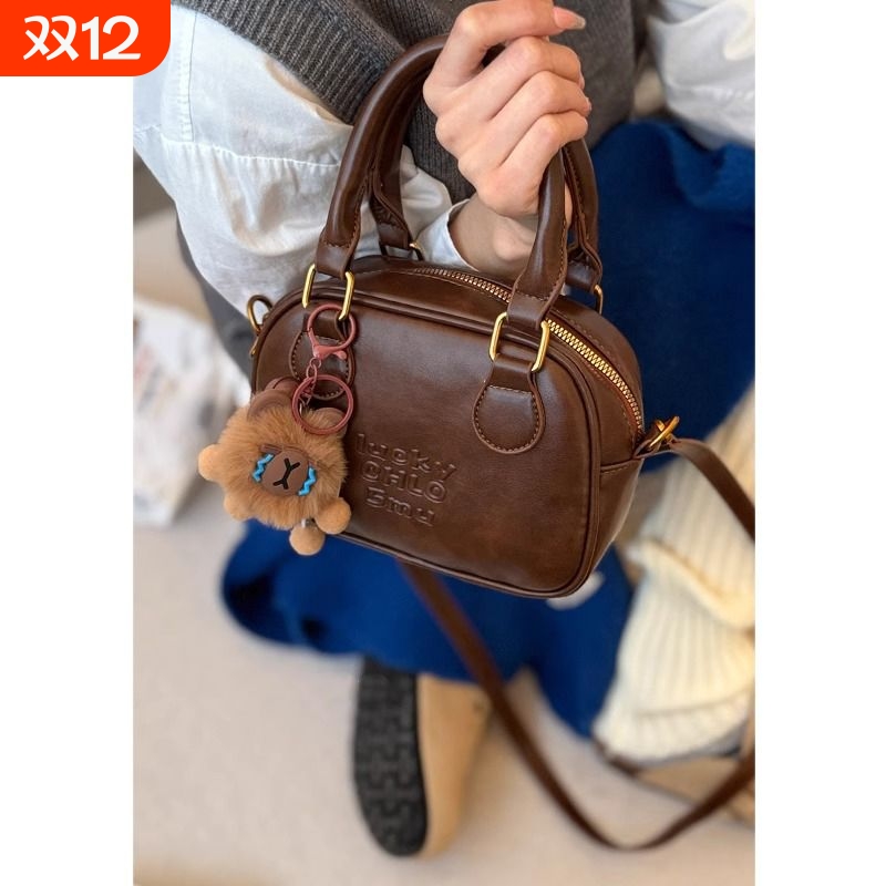Ibrahimovic niche bowling bag women's 2025 new high-end autumn and winter women's bag single shoulder crossbody bag wallet