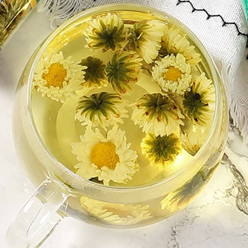 Хризантема чай, плод хризантема белый хризантемам Hangzhou Bulk 500G Цветочный чай, залитый водой, и напитки Не указано