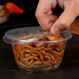 Одноразовая чаша вынос пачки с круглой пластиковой миской с ланч -коробкой для защиты окружающей среды и удобной гигиеном