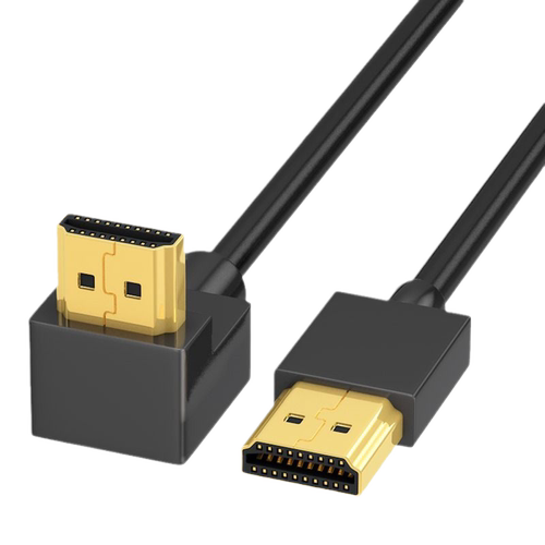 4K60hz高清线弯头90度适用hdmi显示器投影仪连接电脑机顶盒转换