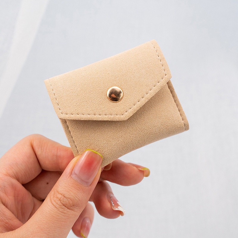 Portable Soft Jewelry Bag, Mini Bag, Jewelry Pouch, Jewelry Ring Storage Bag, Pu Leather, White, Portable
