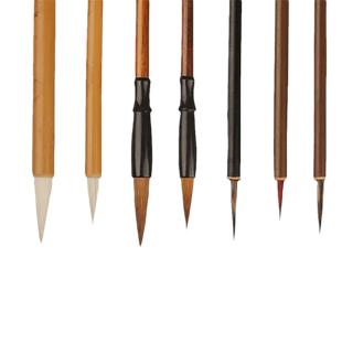 毛笔套装初学者入门国画水墨工笔画勾线笔白描写意狼毫兼毫大白云小红庄大中小笔庄水彩精品专业