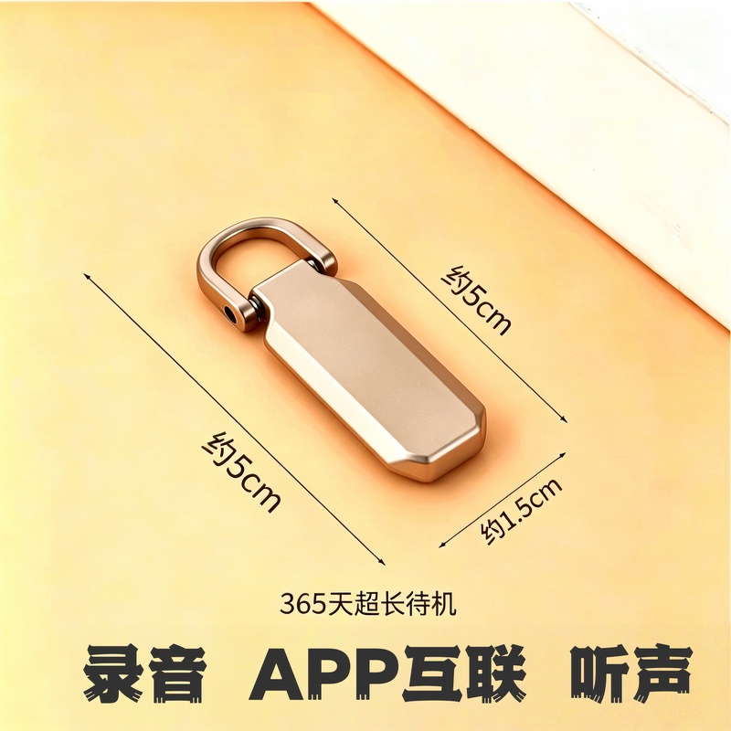 Mobile Phone-Controlled Recording Device, Real-Time Automatic Listening, Ultra-High Noise Reduction, Positioning, No-Charging Required, Remote Monitoring Device