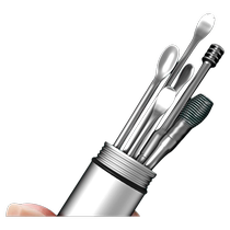 Ear-digging spoon ear-picking tool set stainless steel ear-picking artifact adult and childrens ear cleaner household ear pick