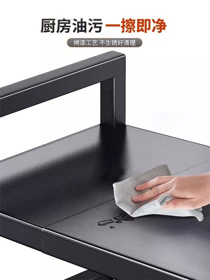 可伸缩厨房微波炉架子置物架多功能家用台面电饭锅烤箱收纳支架