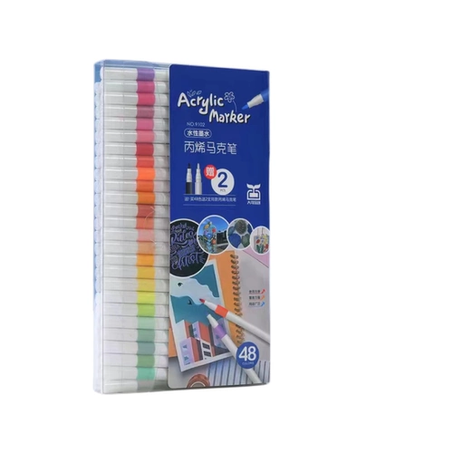 Акрил, детский полупрозрачный водонепроницаемый маркер, акварель, нетоксичные мелки, раскраска, художественная кисть для школьников, книга с картинками, 48 цветов, ручная роспись, «сделай сам», можно стирать, 24 цветов