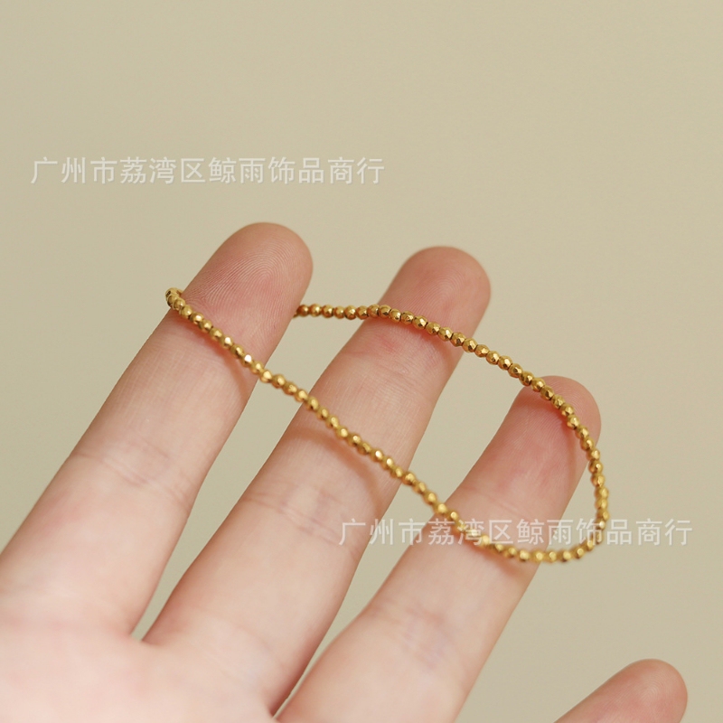 Sl030 Laser Ball Beads Mini Gold Ball Elastic Bracelet, Suitable for Any Wrist Size, Fashionable and Versatile for Women, with a High-End Feel Sl030 Laser Ball Beads Mini Gold Ball Elastic Bracelet, Suitable for Any Wrist Size, Fashionable and Versatile for Women, with a High-End Feel