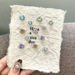 귀 피어싱의 복음! 귀 피어싱 둥근 다이아몬드 색상 자석 달팽이이 뼈 귀 클립 달콤하고 멋진 스타일