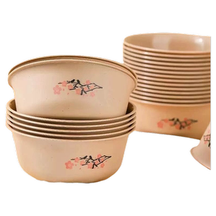 稻壳碗加厚一次性环保碗餐具食品级商用圆形餐饮野餐可降解重复