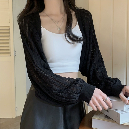 Летний кардиган, куртка, короткая майка, эффект подтяжки, защита от солнца, свободный крой