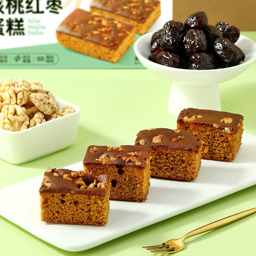 味滋源 Красный орех красный торт 400 г целая коробка коричневого сахарного торта красные даты торт закуски для завтрака пищевой хлеб