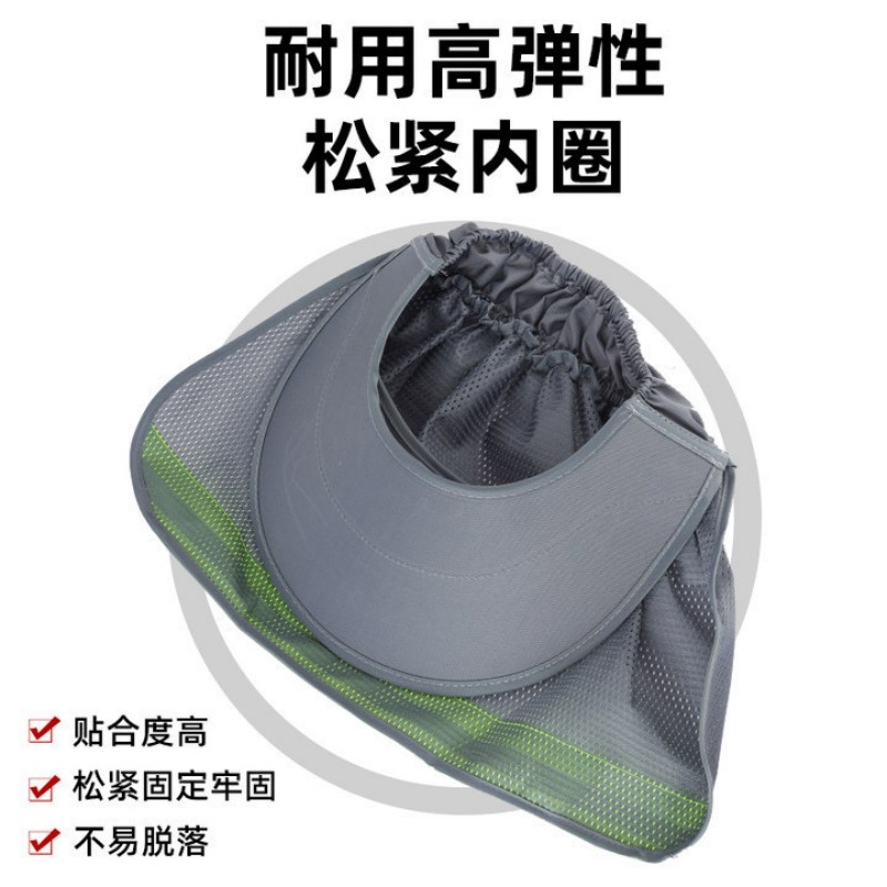 夏季建筑工地必备！劳保安全帽防晒鸭舌款大帽沿遮阳帽，保护你的“头”等大事！ 其他头部防护用品 淘宝百科网 