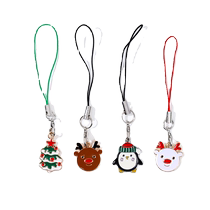 Christmas alloy diy jewelry accessories Santa Claus snowman bell elk bracelet pendant holiday gift