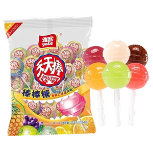 雅客天天棒棒棒糖水果味集锦装网红糖果少女儿童办公室休闲小零食