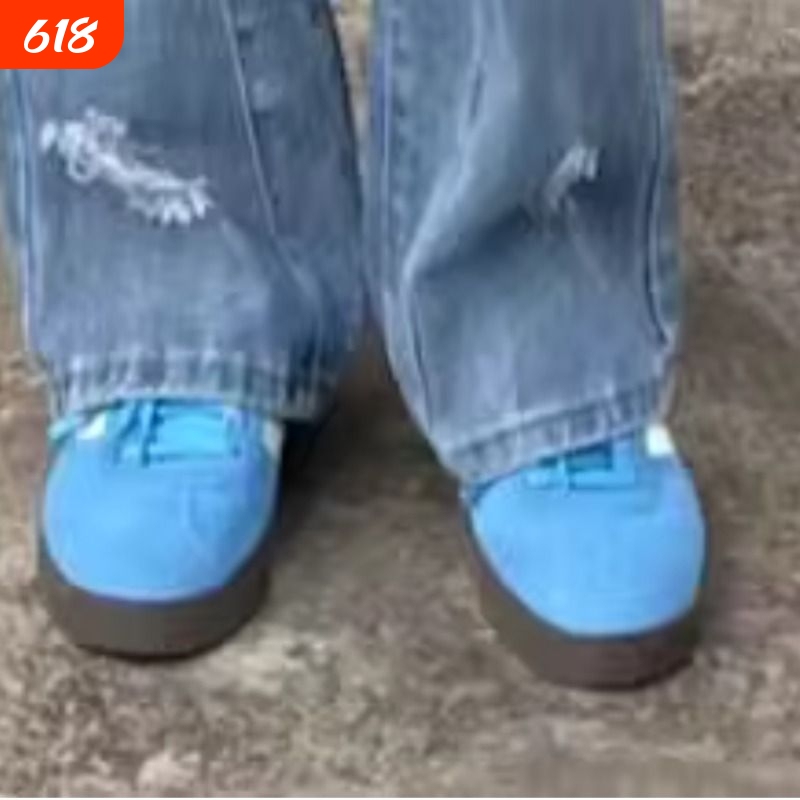 New In-Stock Fashion 2.0 German Training Shoes in Blue and White, Unisex Low-Top Sneakers, Sports Shoes, Casual and Versatile