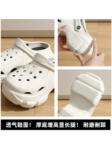 Обувь на платформе, пляжные нескользящие летние высокие слайдеры, тапочки