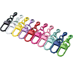 烤漆旋转五金狗扣金属彩色配件U型门扣挂龙虾扣公仔DIY玩偶包挂扣