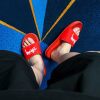 New summer stussy benassi co-branded beach slippers for men and women, casual and versatile outdoor slippers