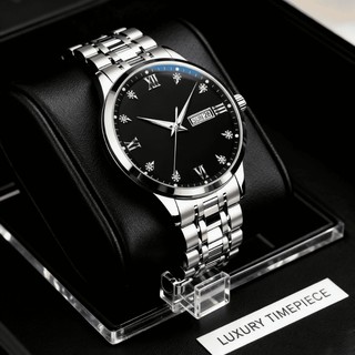 正品名牌钢带商务防水石英腕表高级感男士男款手表全自动非机械表