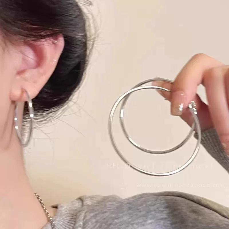 Серьги из серебра 925, японский и корейский стиль лёгкой роскоши, варианты 3–7 см