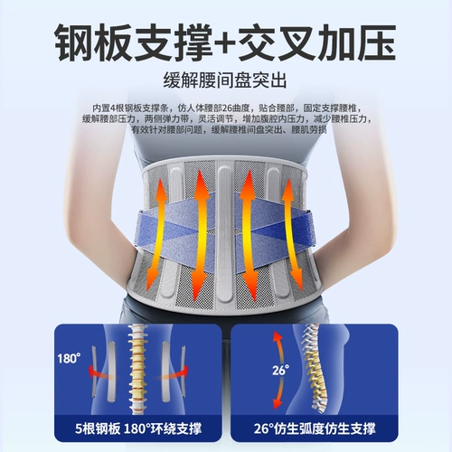 Медицинский поясничный ремень поясничная пластина, выступающая на мышечной деформации талии поясничный позвонок, поясничная талия, мужчины и женщины.