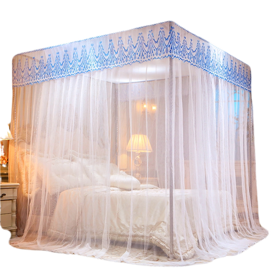 Mosquito net Household bedroom 1.5m encryption 1.8m three -open door bold support princess wind floor tent stainless steel
