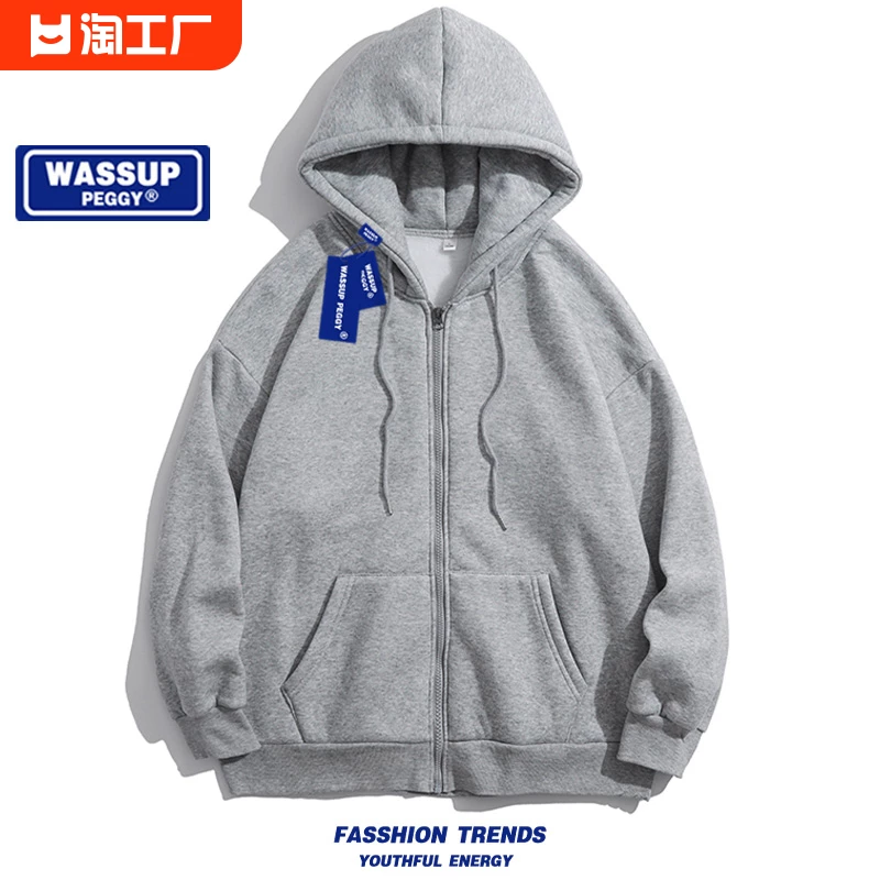 Кенди HOODIE WASSUP PEGGY, демисезонный свитшот, спортивная куртка, американский стиль, оверсайз
