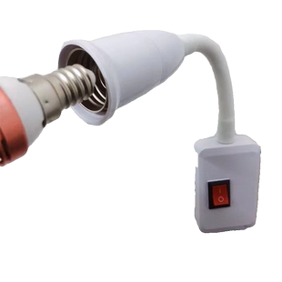 灯头e14小螺口灯座带开关带插头软管插座小夜灯led小螺纹灯泡控制