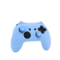 Switch pro handle protective cover cat ear soft shell comes with stickers game accessories NsPro silicone cover rocker cap