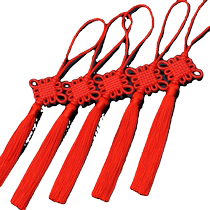 Acrylic plastic No. 5 6 plate Chinese knot tassel small pendant community red festive tassel tassel Spring Festival pendant