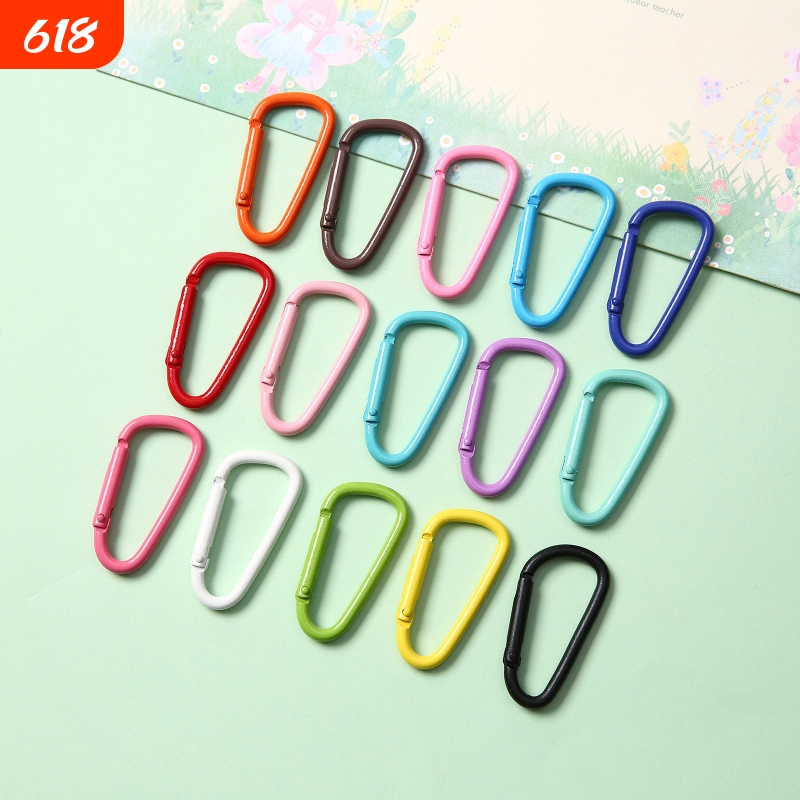 Colorful Accessories D-Shaped DIY Keychain Climbing Carabiner Key Chain Pendant Purple Green Blue Red Mint Green